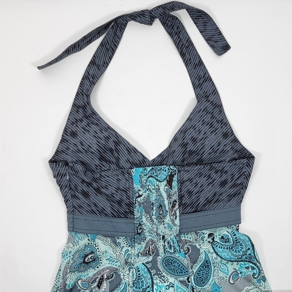 Athleta Pack Ewerywhere Green/Grey Paisley Dress #359 Size 4 - Picture 13 of 13